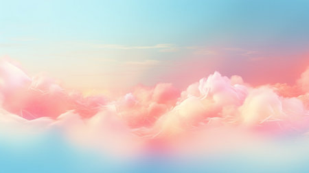 Sky soft light 3d rendering illustration of gradient pastel background abstract texture pattern  in sweet color. Generative Ai.の素材