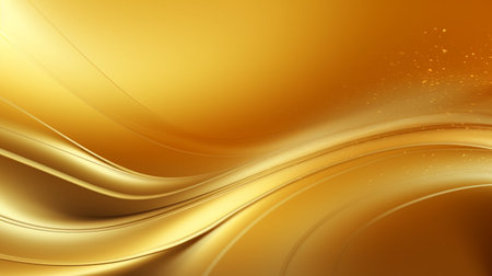 Gold background abstract for wallpaper, pattern and label on website. Light golden metal texture or shiny metallic gradient with Generative AI.の素材