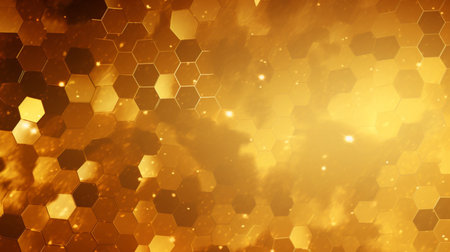 Gold background abstract for wallpaper, pattern and label on website. Light golden metal texture or shiny metallic gradient with Generative AI.の素材