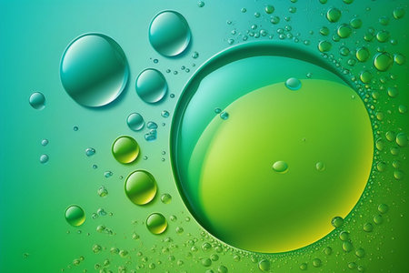 Liquid drop water color background for display product with Generative Ai. Cosmetic beauty.の素材