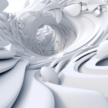 White futuristic background abstract. Room of space city sci fi texture. Generative Ai  with copy space.の素材
