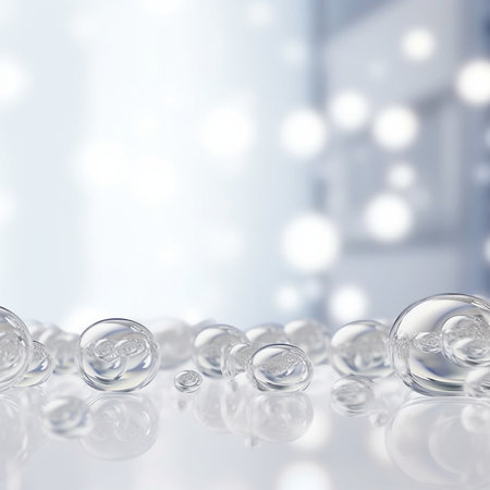 Silver lights background texture abstract Christmas decoration. Beautiful bright winter sparkle white bokeh with Generative Ai.の素材