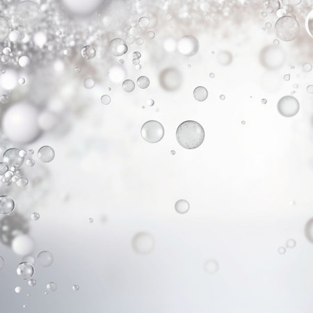 Silver lights background texture abstract Christmas decoration. Beautiful bright winter sparkle white bokeh with Generative Ai.の素材