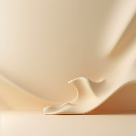 Beige background studio with Generative Ai. minimalism podium stand for branding.の素材