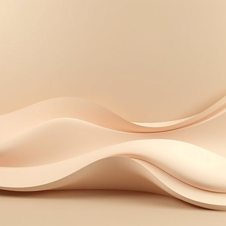 Beige background studio with Generative Ai. minimalism podium stand for branding.の素材