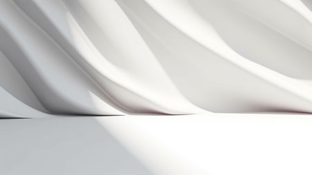 White background abstract with shadow and light. Product display podium Generative Ai.の素材