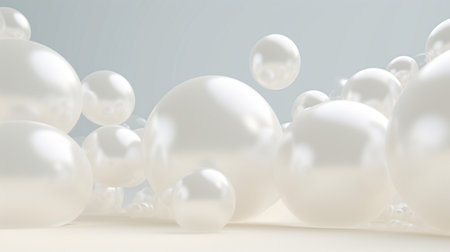 Ball white background abstract with Generative Ai. Realistic sphere pattern.の素材