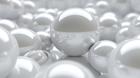Silver background texture metal. Christmas balls pattern with Generative Ai.の素材