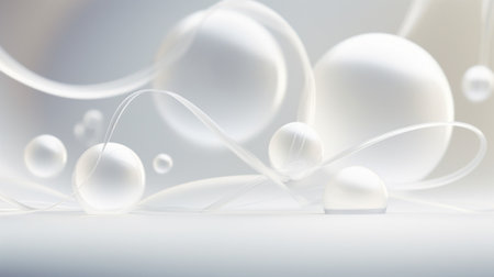 Water glass bubble background texture with Generative Ai. Liquid soap.の素材