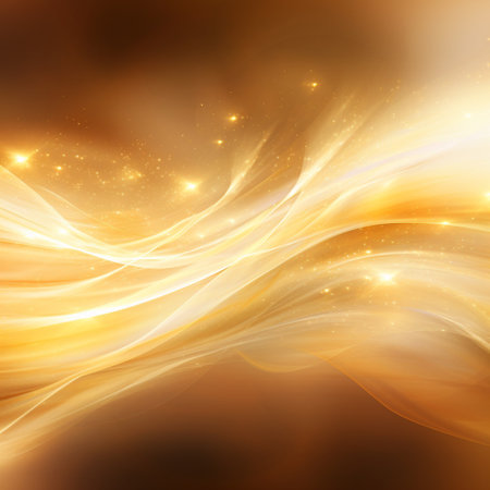 Gold background abstract for wallpaper, pattern on website. Light golden metal texture with Generative AI.の素材