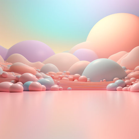 Background pastel gradient texture pattern in sweet color with Generative Ai. Dream concept.の素材