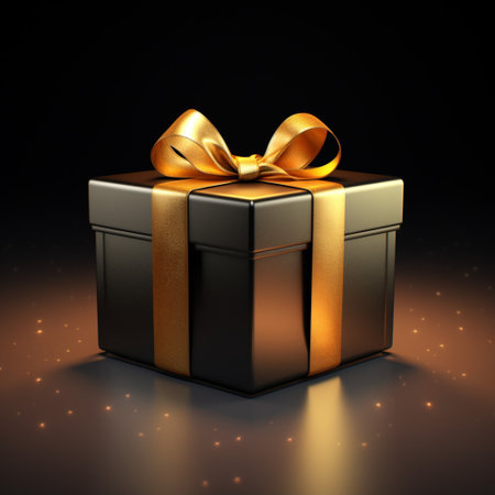 Surprise realistic gift box background with ribbon bow for love Valentine's Day. Merry Christmas and Happy New Year.の素材