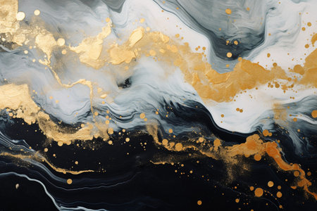 Gold marble background abstract with Generative Ai. Natural granite floor. White stone wall.の素材