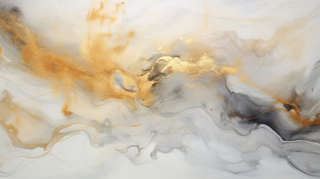 Gold marble background abstract with Generative Ai. Natural granite floor. White stone wall.の素材