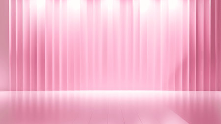 Pink stage on empty space background abstract in luxury studio room wall art for pedestal winner. Generative Ai.の素材