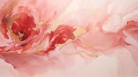 Pink watercolor gold marble background abstract texture with Generative Ai.の素材