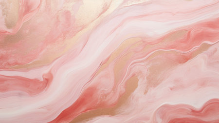 Pink watercolor gold marble background abstract texture with Generative Ai.の素材