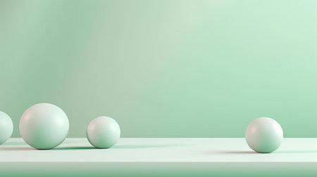 Minimalistic background abstract with ball. Generative Ai. Podium for display product.の素材
