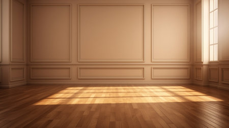 Wood table background texture. Empty space for display product. Parquet floor with Generative Ai.の素材