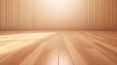 Wood table background texture. Empty space for display product. Parquet floor with Generative Ai.の素材
