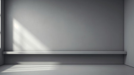 Abstract gray studio background texture for product presentation with shadow and light.  Generative Ai.の素材