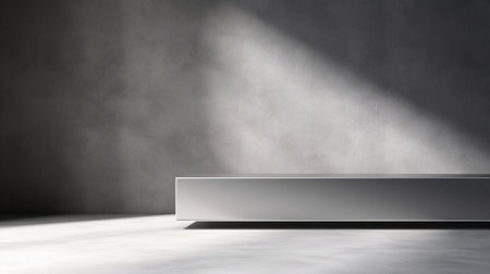 Abstract gray studio background texture for product presentation with shadow and light.  Generative Ai.の素材