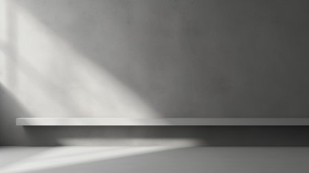 Abstract gray studio background texture for product presentation with shadow and light.  Generative Ai.の素材
