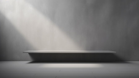 Abstract gray studio background texture for product presentation with shadow and light.  Generative Ai.の素材