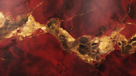 Gold Red marble background. Luxury Natural texture with Generative Ai.の素材