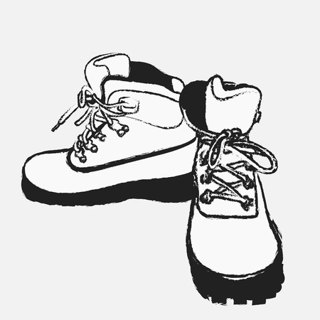 Tracking bootsのイラスト素材