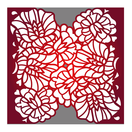 Laser cut vector templateのイラスト素材