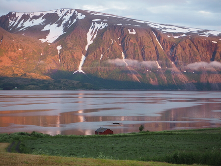 View of the marine in Norway. Sailing yacht. Norwegian fjord.のeditorial素材