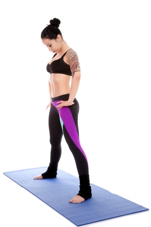 Sports girl  before Fitness Exerciseの写真素材