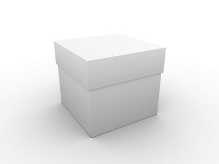 Blank gift box with soft shadow