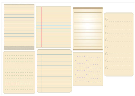 green read note page paper 7 styleのイラスト素材