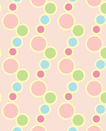 polka dot pastel seamless pattern with cute backgroundのイラスト素材