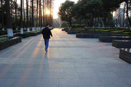 old man at parkのeditorial素材