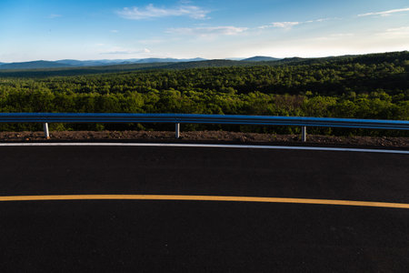 Blue sky and the road