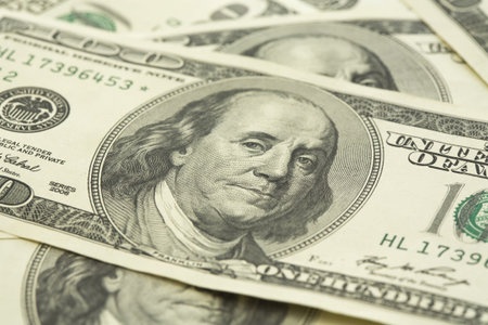 stack of US Paper Currency (Benjamin Franklin)