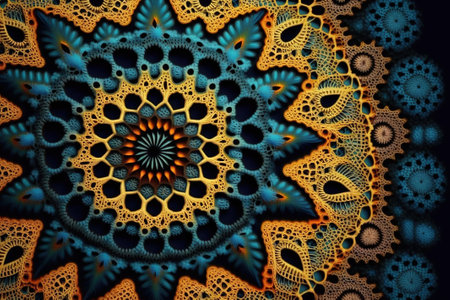 Abstract fractal. Fractal art background for creative design. Decoration for wallpaper, desktop, poster, cover booklet. Print for clothes, t-shirt. Creative illustration for designの素材