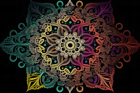 Abstract fractal computer generated composition with various geometrical shapes.の素材