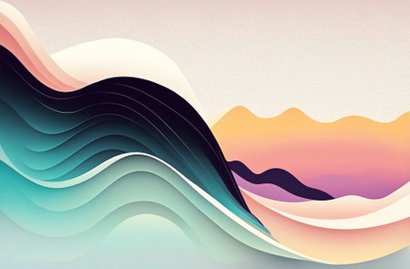 Abstract background with paper cut shapes. Vector illustration for your design.の素材