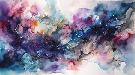 Abstract watercolor background. Hand-drawn illustration for your design.の素材