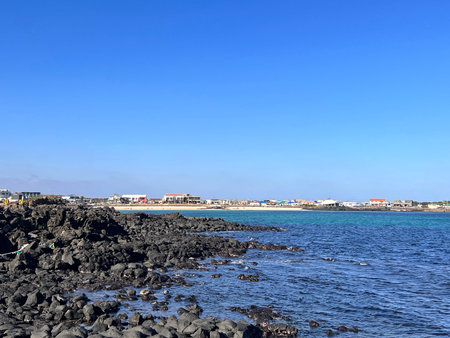 Spanish View Landscape in Lanzarote Tropical Volcanic Canary Islands Spain