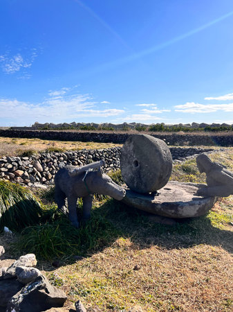 Statue of a baby elephant in La Palma, Canary Islands, Spainの写真素材