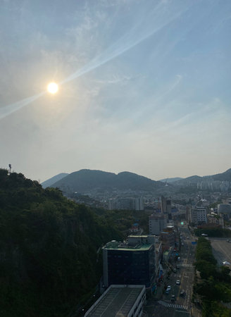 Sunset in the city of Seoul, South Korea. Taken in August 2015.