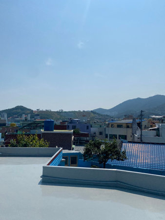 View from the roof of the building on the roofs of the city