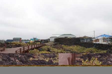 Houses on the island of Lanzarote, Canary Islands, Spainの写真素材