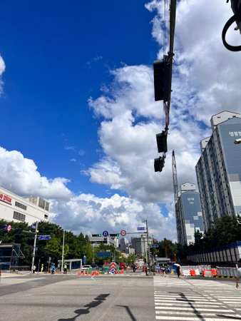 View of the street in Hangzhou.の写真素材