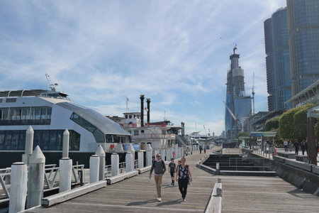 View of Kuala Lumpur from the pier.の写真素材